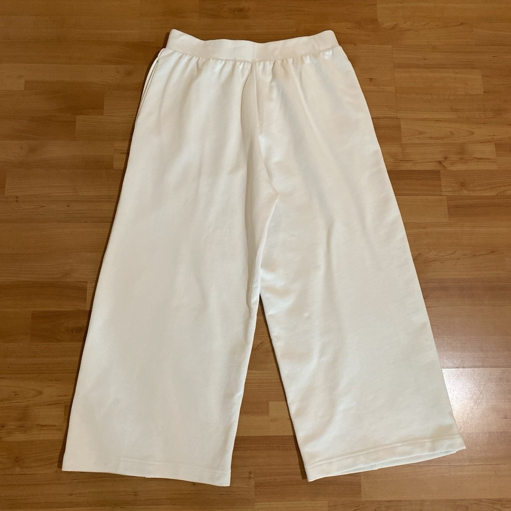 Haven Well Within Wide Leg Pants Women L Organic Cotton Wide Leg Natural Lounge
